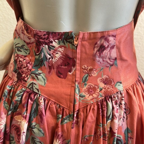 Vintage 1980s Geary Roark for Kamisato fit and flare floral dress - Picture 8 of 9